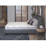 Saltea cu memorie Somnexpert Lavanda 180x200, înălțime 16 cm, ortopedică, husă tratată cu lavandă, lavabilă, cu fermoar, rulată, fermitate medie