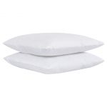 Set 2 Perne 70x70 Somnart Belina, microfibra, lavabile la masina, vidat, alb