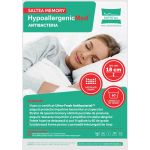 Saltea cu memorie Somnart Memory HypoallergenicMed Antibacteria 180x200, înălțime 18 cm, antibacterii, husă 3D detașabilă, fermitate medie