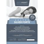 Saltea cu spuma poliuretanica Somnexpert Silver FORTE, 180x200, inaltime 20 cm, ortopedica, husa ioni argint lavabila, manere, fermitate mare