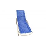 Saltea cu interior vatelină Somnart 60x190, înălțime 1 cm, pentru șezlong, două segmente, husă impermeabilă, culoare bleumarin