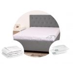 Pachet 1 Saltea hipoalergica SomnART 140x200x16 cm + Protectie matlasata pentru saltea + 2 perne 50x70