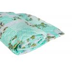 Pilota matlasata Ultrasleep Green Flowers Somnart, 180x200 cm, 250 g, microfibra, lavabila la 40°C