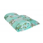 Pilota matlasata Ultrasleep Green Flowers Somnart, 180x200 cm, 250 g, microfibra, lavabila la 40°C