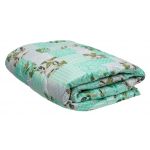 Pilota matlasata Ultrasleep Green Flowers Somnart, 180x200 cm, 250 g, microfibra, lavabila la 40°C