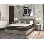 Saltea cu arcuri si memorie Somnexpert Top Confort 140x200x30, fermitate mediu-tare, cu topper integrat, cu manere