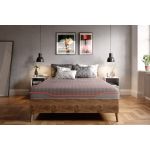 Saltea cu memorie și arcuri individuale SomnArt Supreme Pocket Multilayer 100x200, înălțime 24 cm, husă detașabilă, fermitate medie