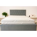 Saltea cu spuma poliuretanica Somnexpert Silver FORTE, 180x200, inaltime 20 cm, ortopedica, husa ioni argint lavabila, manere, fermitate mare
