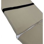 Saltea cu spumă poliuretanică Somnart 60x185, înălțime 4 cm, pentru șezlong, doua segmente, husă impermeabilă, culoare bej