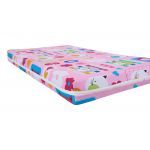 Saltea cu memorie Somnart Memory 60x120, înălțime 10 cm, pentru bebeluși și copii, husă impermeabilă, fermitate medie, model flori