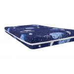 Saltea cu spumă poliuretanică Somnart Ortopedică 60x120, înălțime 10 cm, pentru bebeluși și copii, husă impermeabilă, fermitate medie, model cosmos