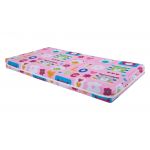 Saltea cu memorie Somnart Memory 60x120, înălțime 10 cm, pentru bebeluși și copii, husă impermeabilă, fermitate medie, model flori