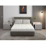 Saltea cu spumă poliuretanică Confort 4Family Aloe Vera 120x200 Somnart, înălțime 14 cm, husă lavabilă și detașabilă cu fermoar, fermitate medie