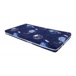 Saltea cu spumă poliuretanică Somnart Ortopedică 60x120, înălțime 10 cm, pentru bebeluși și copii, husă impermeabilă, fermitate medie, model cosmos