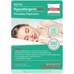 Saltea cu spumă poliuretanică HypoallergenicMed PolyCotton 180x200, hipoalergenică, husă lavabilă și detașabilă cu fermoar, fermitate medie