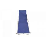 Saltea cu spumă poliuretanică Somnart 60x190, înălțime 4.5 cm, pentru șezlong, doua segmente, husă impermeabilă, culoare bleumarin
