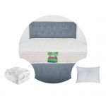 Pachet 1 Saltea ortopedica SomnART DORMA, cu arcuri, 120x200x20 cm + 1 Pilota matlasata 150x200 + 1 perna 50x70