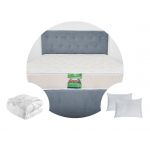 Pachet 1 Saltea ortopedica SomnART DORMA, cu arcuri, 140x200x20 cm + 1 Pilota matlasata 180x200 + 2 perne 50x70