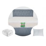 Pachet 1 Saltea ortopedica SomnART DORMA, cu arcuri, 90x200x20 cm + 1 Pilota matlasata 150x200 + 1 perna 50x70