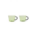 &k amsterdam un set de pahare Glass Duet Green 2-pack