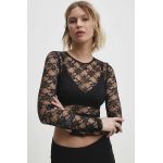 Answear Lab bluza femei, culoarea negru, neted
