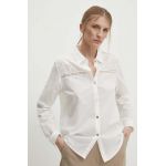 Answear Lab cămașă de in culoarea alb, cu guler clasic, regular