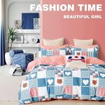 Lenjerie de pat Percale 1P, 3 piese, cearceaf pat clasic 160cm x 240cm, cearceaf pilota 150cm x 220cm, 1 fata perna 50 x 70, PRC19
