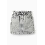 zippy fusta denim pentru copii culoarea gri, mini, drept