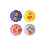 &k amsterdam un set de farfurii Orange Full Colour 4-pack