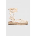 Answear Lab espadrile culoarea bej, cu platforma