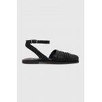 Answear Lab sandale de piele femei, culoarea negru
