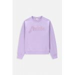 Coccodrillo hanorac de bumbac pentru copii culoarea violet, cu imprimeu