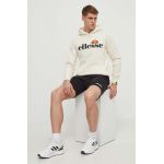 Ellesse bluza SL Gottero OH Hoody barbati, culoarea bej, cu glugă, cu imprimeu, SHV07407