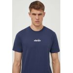 Ellesse tricou din bumbac Ollio Tee barbati, culoarea albastru marin, cu imprimeu, SHP16463