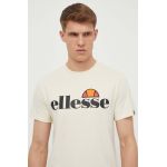 Ellesse tricou din bumbac SL Prado Tee barbati, culoarea bej, cu imprimeu, SHV07405