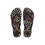 Havaianas slapi SLIM ANIMALS femei, culoarea negru, cu toc plat, 4103352.2500
