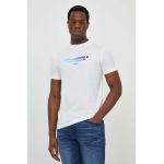 Karl Lagerfeld tricou din bumbac bărbați, culoarea alb, cu imprimeu 542241.755062