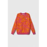adidas Originals bluza copii culoarea portocaliu, modelator