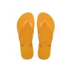 Havaianas slapi SLIM femei, culoarea portocaliu, cu toc plat, 4000030.1740