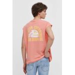 HUGO Blue tricou din bumbac bărbați, culoarea roz 50513200