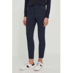 North Sails pantaloni femei, culoarea albastru marin, fason chinos, high waist, 074770