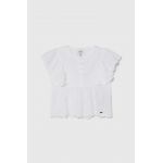 Pepe Jeans bluza de bumbac pentru copii OMAIRA culoarea alb, neted