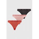 Tommy Jeans tanga 3-pack culoarea negru UW0UW05010