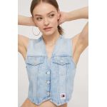 Tommy Jeans vestă femei, un singur rând de nasturi DW0DW17684