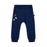 Lego pantaloni de trening din bumbac pentru copii culoarea albastru marin, cu imprimeu