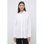 Theory camasa femei, culoarea alb, cu guler clasic, regular