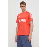 adidas tricou de antrenament TIRO culoarea rosu, cu imprimeu, IL5662