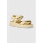 Birkenstock sandale de piele BIRKENSTOCK X PAPILLIO Theda femei, culoarea bej, cu platforma, 1026942