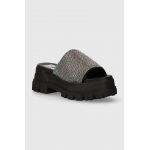Buffalo papuci Aspha Slide Glam femei, culoarea negru, cu platforma, 1602211.BLM