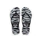 Havaianas slapi SLIM ANIMALS femei, culoarea negru, cu toc plat, 4147852.0090